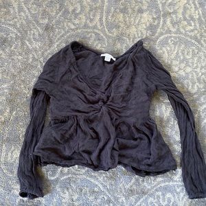 American Eagle long sleeve peplum top